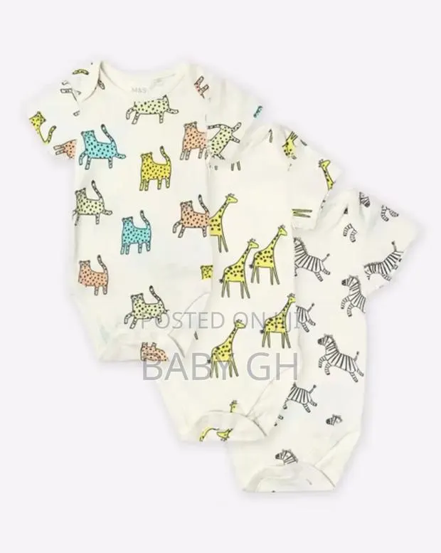 Marks and Spencer Responsibly Sourced Cotton 3pk Sleepsuits · Photo 1