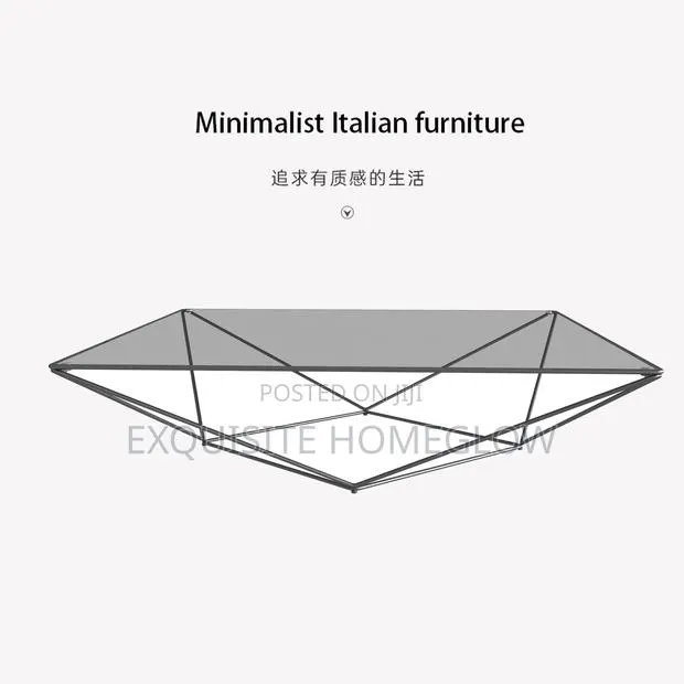 Italian Minimalist Tempered Glass Coffee Table(90cmx90cm)