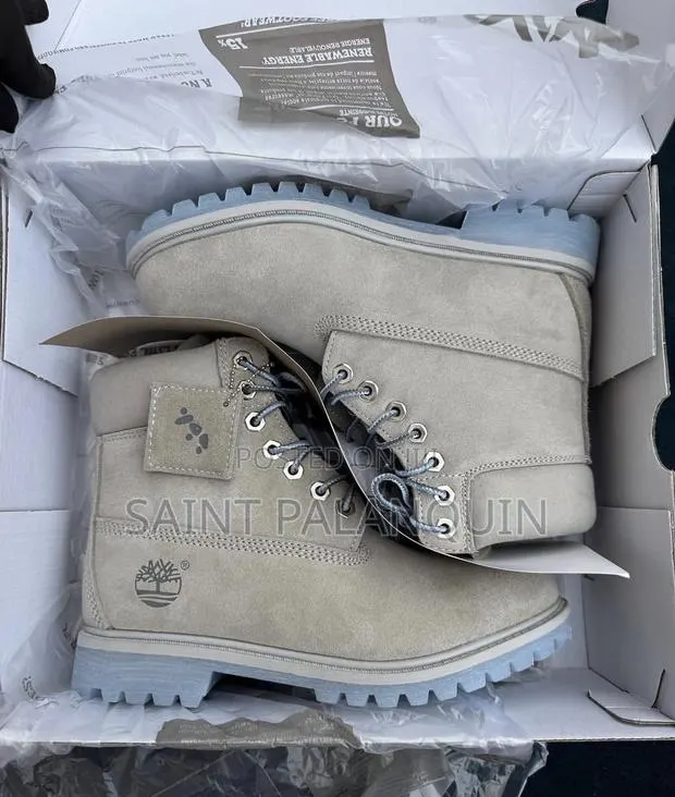 Ice Studios X Timberland 6-Inch Waterproof Boots Beige and Grey · Photo 1