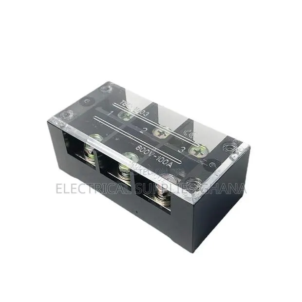 3 Pole Distribution Terminal Block 100A 600V · Photo 1
