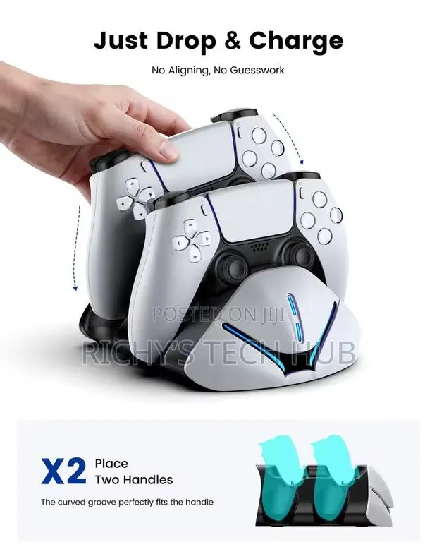 Dual Charging Station for PS5 Gamepad Charger for 2 Controller Stand · Photo 1