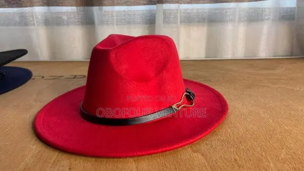 Men and Women Fedora Hat Stylish Hat With Elegant Designs. Red. LKJHGS · Photo 1