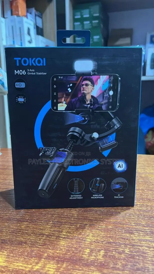Tokqi M06 Ai Tracking Gimbal Anti-Shake Stabilizer Built-in Telescopic · Photo 1