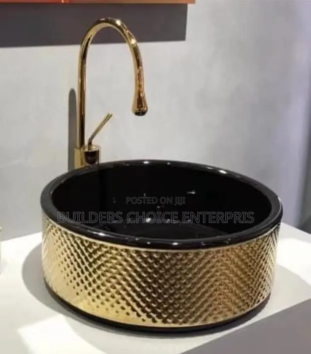 Gold And Black Countertops Basin · Photo 1
