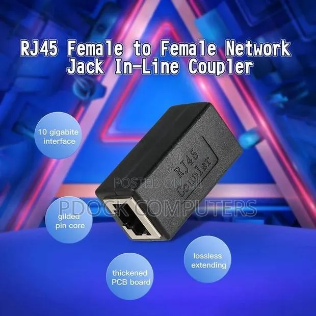 Rj45 Coupler in-Line Coupler Cat5/Cat6/Cat7 Lan Ethernet · Photo 1