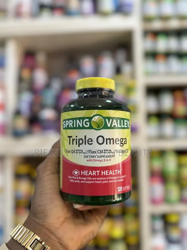Spring Valley Triple Omega, Fish Oil 800mg, Flax Oil 800mg, Borage Oil · Photo 1