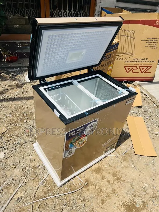 Zealous Sleek Chest Gold Color Freezer Single Door Nasco Nas-200fl · Photo 1