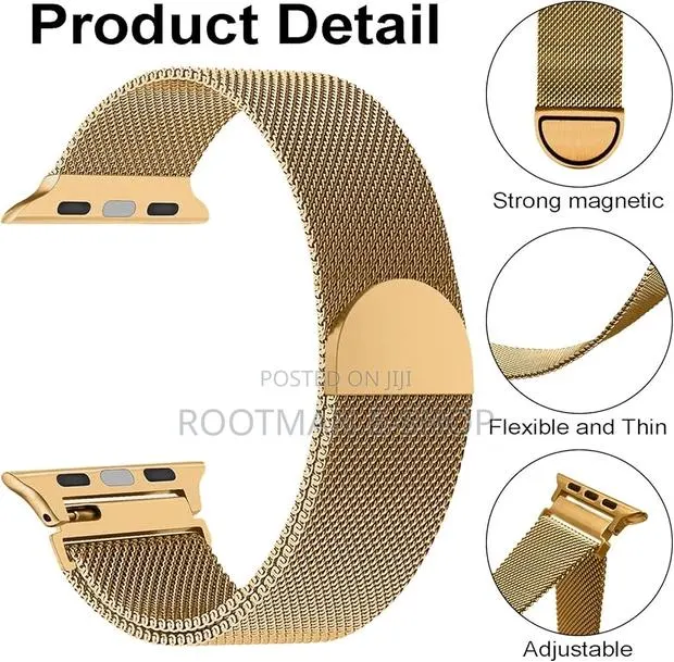 Metal Milanese Loop Band Compatible With Apple Watch Band 38mm to 49mm · Photo 1