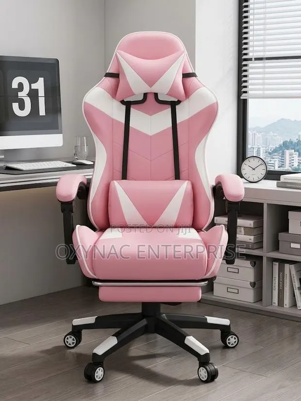 Pink and White Colored Gaming Chair · Photo 1