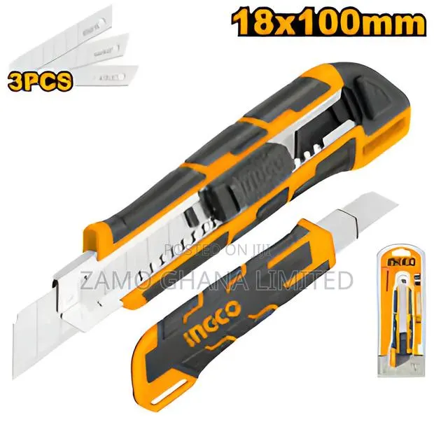 Snap-Off Blade Knife 18x100mm + 3 Blades - Hkns28035 · Photo 1