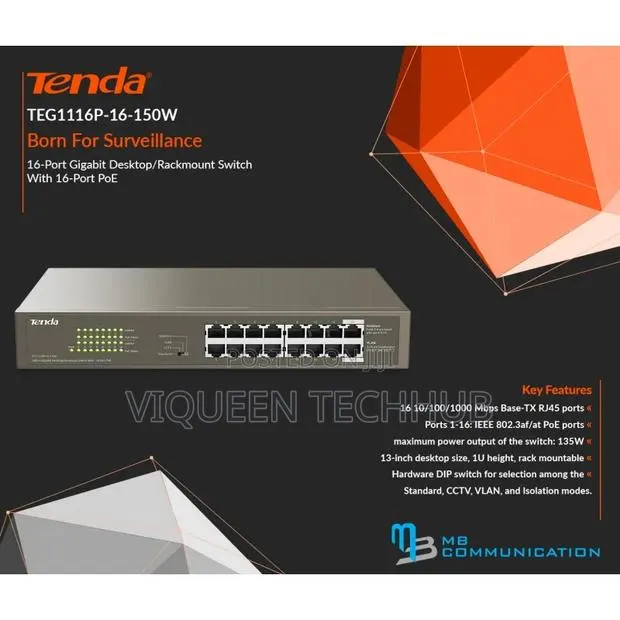 Tenda TEG1116P-16-150W · Photo 1