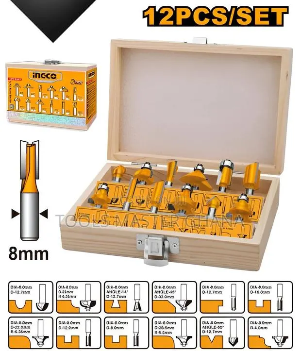 12 Pcs Router Bits Set - Akrt1211 · Photo 1