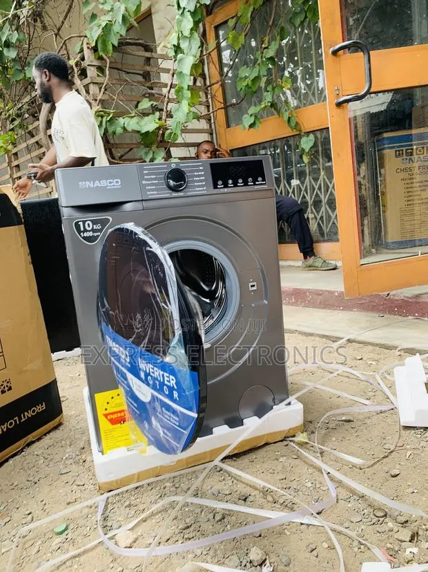 Ultra Modern Sleek Nasco Nasfl-Js10kg-S Front Load Washing Machine10kg · Photo 1