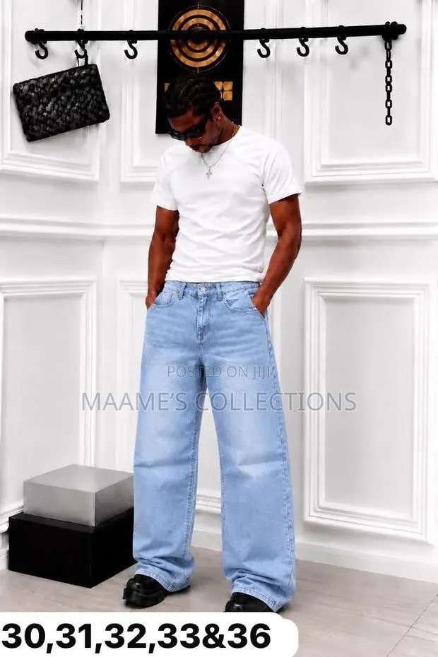 Men’s Wide-Leg Denim Jeans · Photo 1