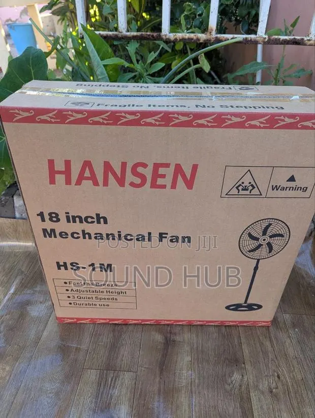 Hansen 18 Inch 3-Speed Low Noise Standing Fan - Black · Photo 1