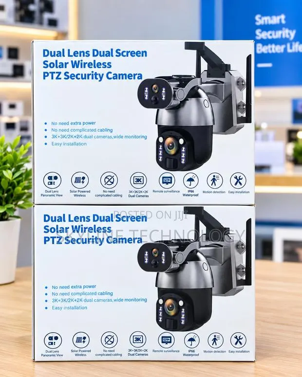 Dual Lens and Dual Screen Solar Wireless 4G High Quality CCTV Camera · Photo 1