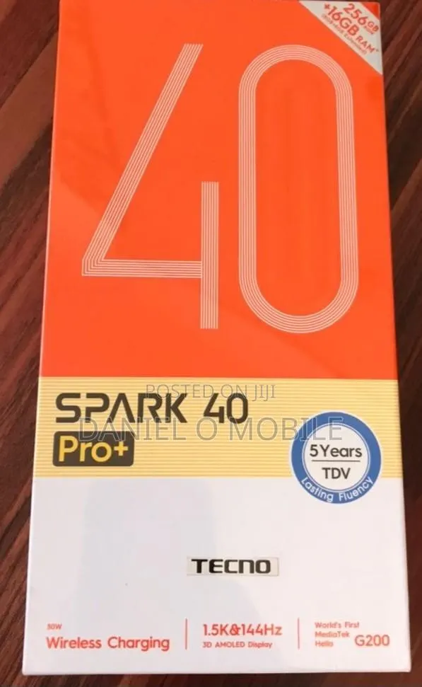 New Tecno Spark 40 Pro+ 256 GB Black · Photo 1