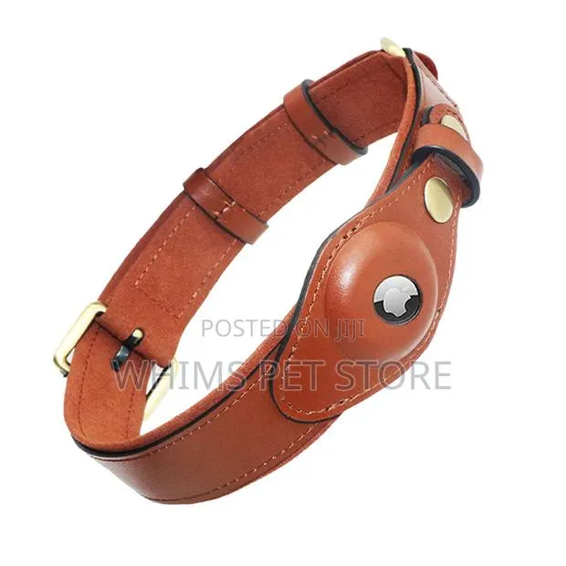 Leather Airtag Collar · Photo 1