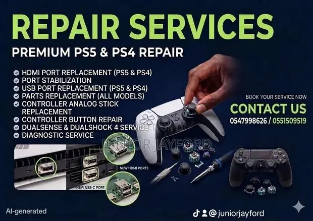 PS4 PS5 Repair Specialists: Ports Controller Fixes! · Photo 1