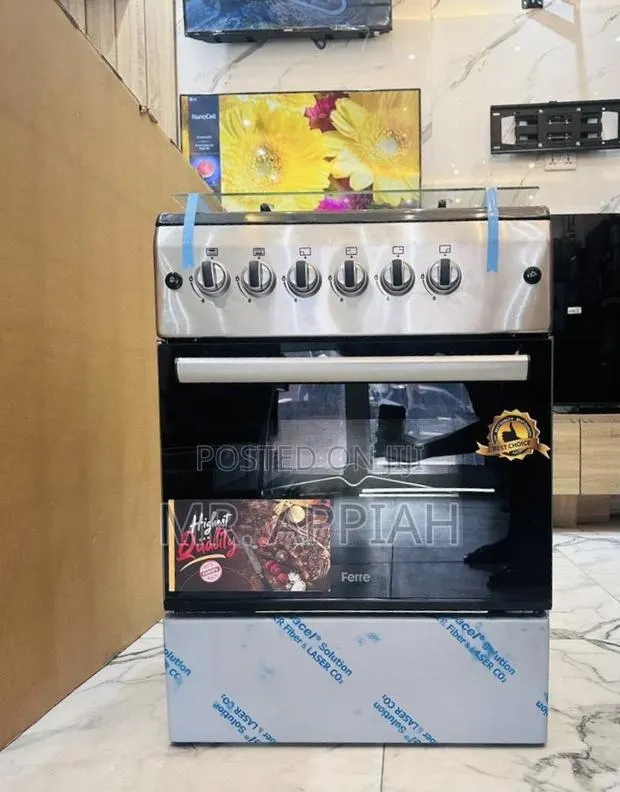 Extremely Durable Ferre 60x60 4 Burner With Grill(Gray)Glass Oven. · Photo 1