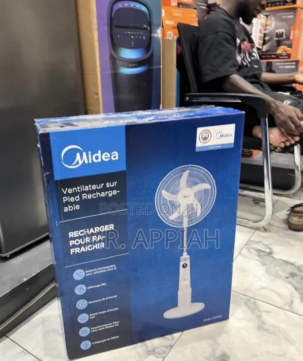Shop Classic Midea 18” Rechargeable Standing Fan(Digital Remote). · Photo 1