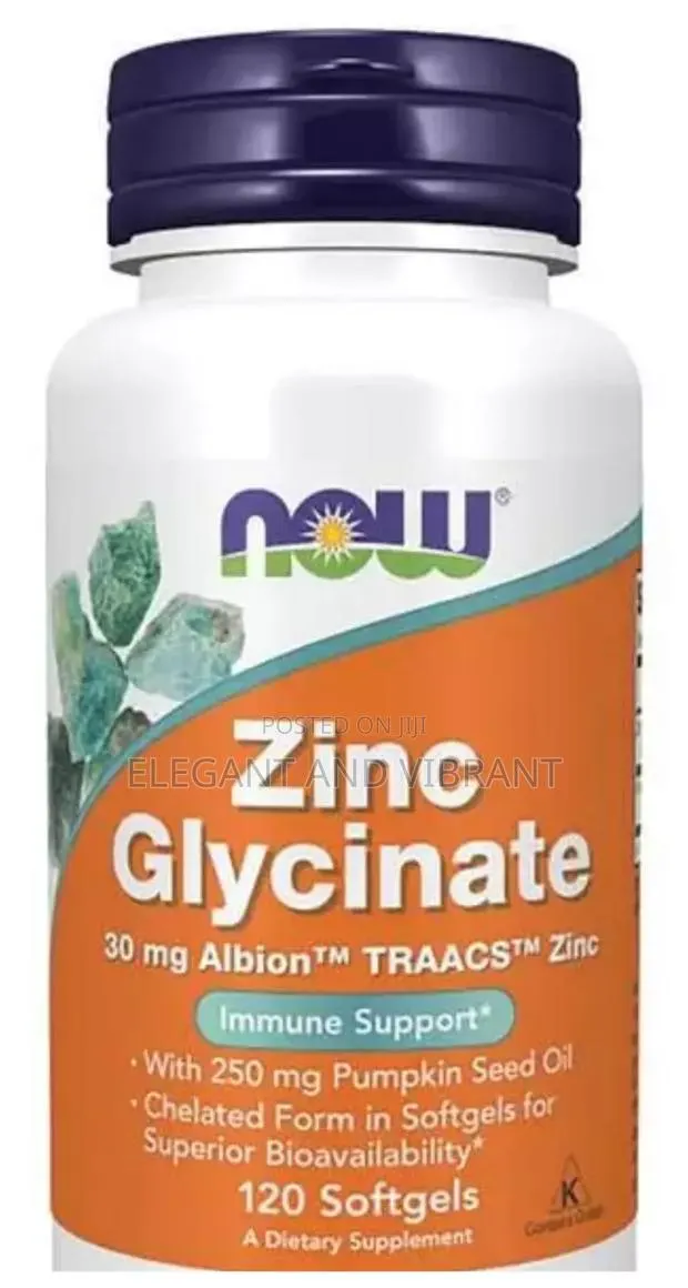 Now Foods Zinc Glycinate 120 Softgels · Photo 1