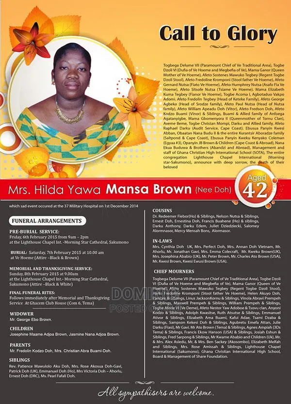 We Do Funeral Posters, Normal Posters, Flyers And Many Other · Photo 1