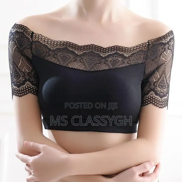 Women Solid Color Bare Shoulder Strapless Sexy Lace Solid Tu · Photo 1