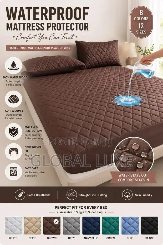 Waterproof Fitted Bedsheet – Mattress Protector · Photo 1