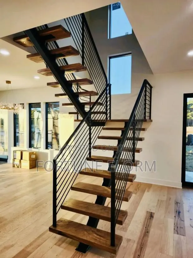 Metal and Wooden Stairs. · Photo 1