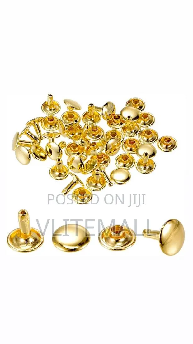 9*9 Gold Double Cap Brass Rivet · Photo 1