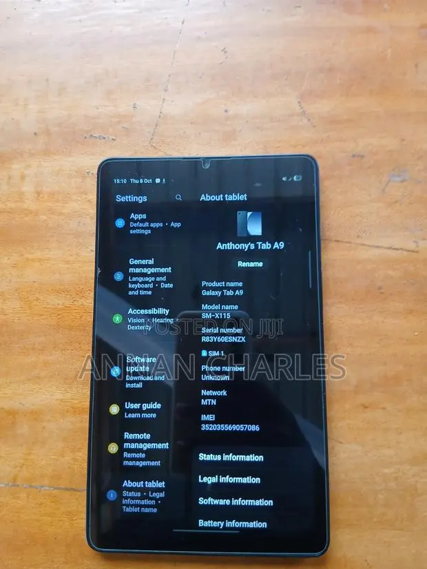 New Samsung Galaxy Tab A9 64 GB Black · Photo 1