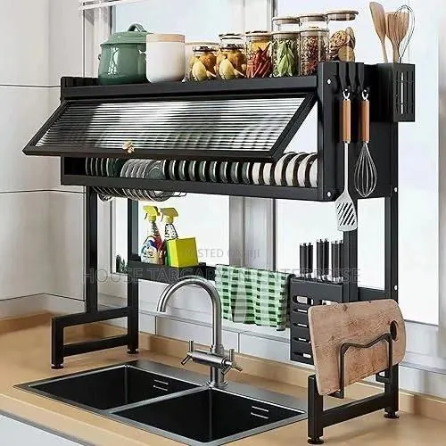 Over-the-Sink 2-Tier Stainless Steel Dish Drying Rack · Photo 1