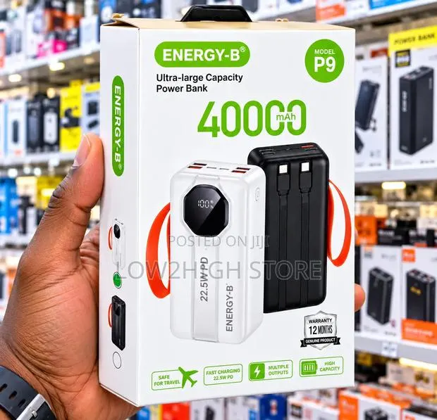 Energy-B P9 40,000mAh 22.5W Fast-Charging Power Bank - Low2High · Photo 1