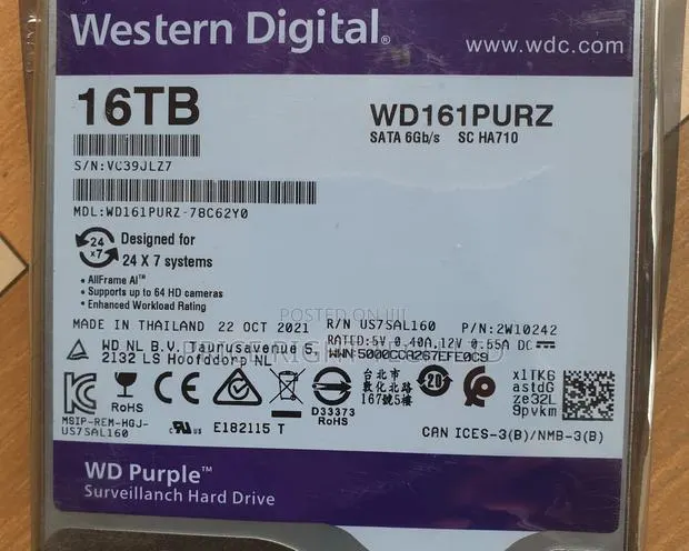 Brand New 16tb Wd Surveillance Hard Drive · Photo 1