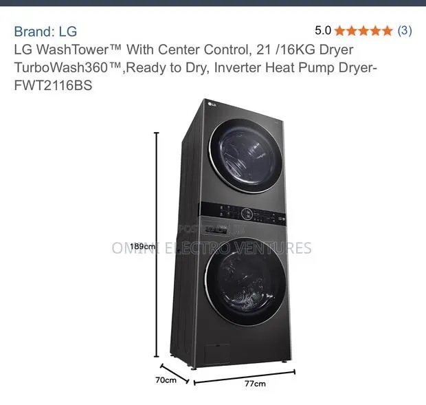 All New LG Tower Washing Machine 21/16 · Photo 1