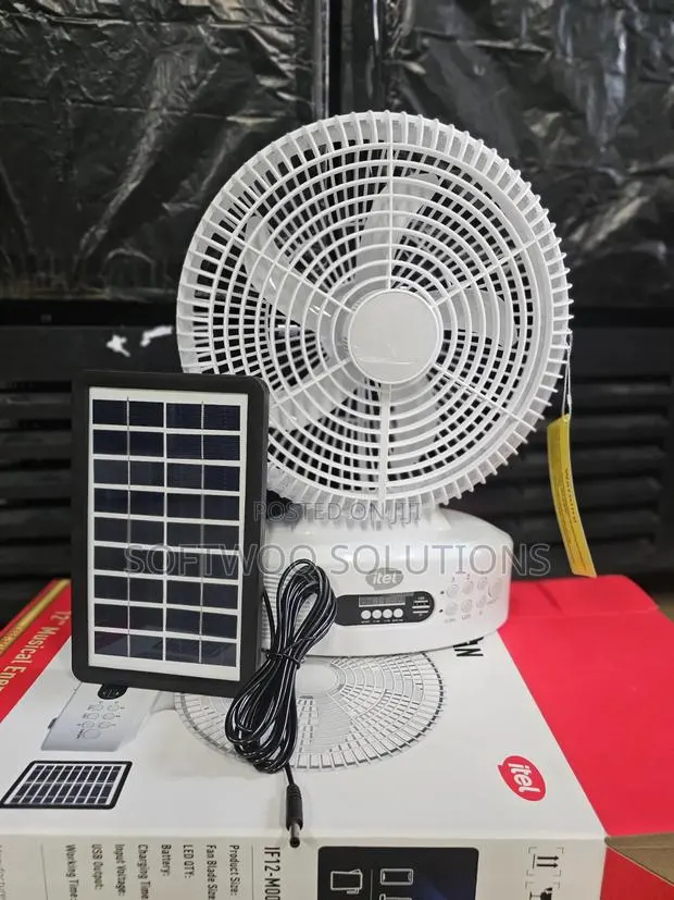 Rechargeable Fans 16w/20w With Solar Panel · Photo 1