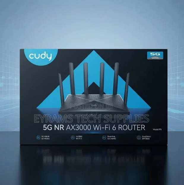Cudy SA/NSA 5G NR AX3000 Wi-Fi 6 Router Model P5 Dual Nano SIM Slots · Photo 1