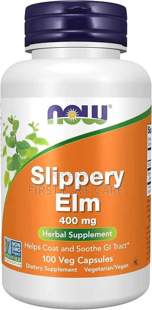 Now Foods Slippery Elm Capsules 400mg - 100 Capsules · Photo 1