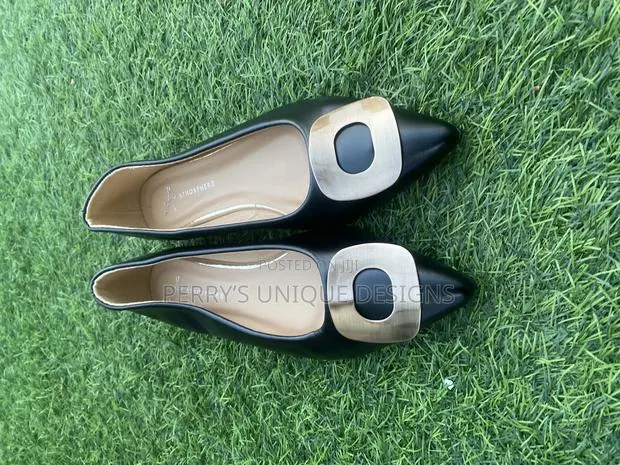 Midnight Luxe Buckle Flats - Black · Photo 1