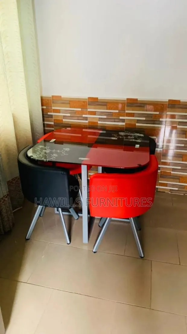 Glass Dining Set 4chairs · Photo 1