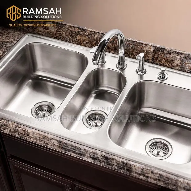 Luxury 3 Bowl Stainless Steel Kitchen Sink · Photo 1