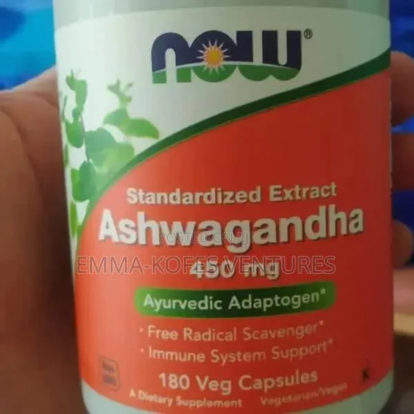 Now Foods Ashwagandha 450mg 90 Veg Capsules - Stress, Sleep Energy · Photo 1