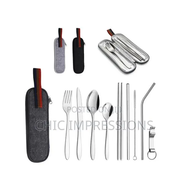 9pcs Portable Travel Cutlery Set · Photo 1