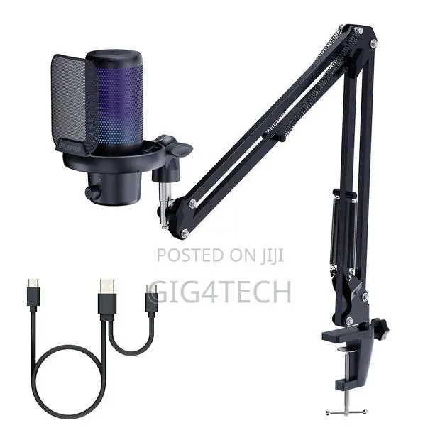 Feelworld Vm1 Gaming Pc Usb Condenser Microphone With Stand · Photo 1