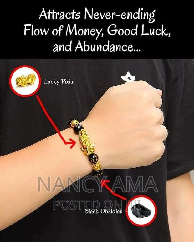 Obsidian Bracelets for Wealth and Good Luck in Life · Photo 1