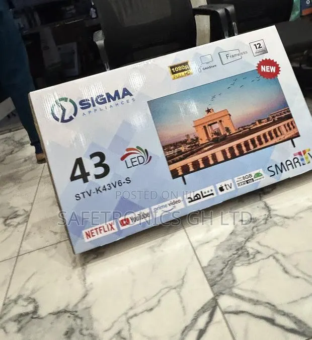 Unique Clear Full Hd Smart 43” Led Android Sigma (Sig-K43v6-S) Tv · Photo 1