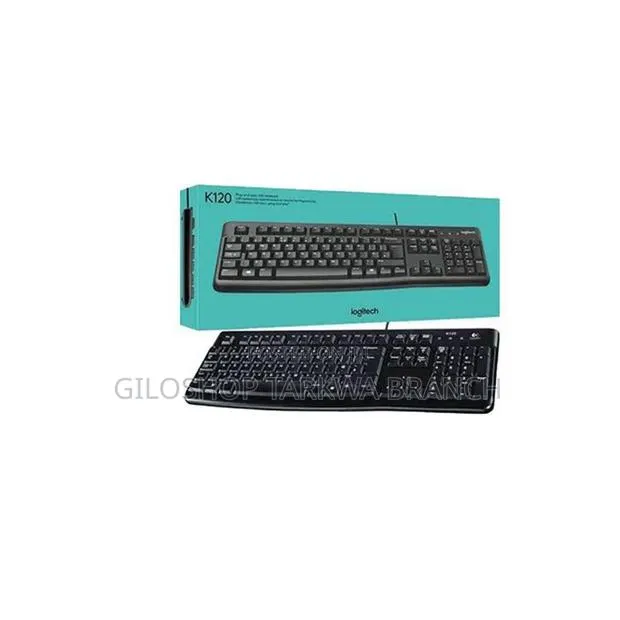 Logitech K120 Full Size Wired Keyboard USB Plug-and-Play Windows · Photo 1