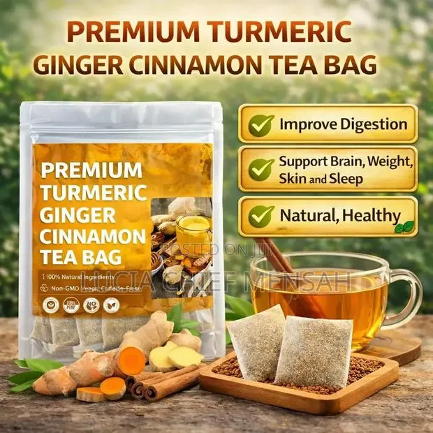 Premium Tumeric Ginger Cinnamon Tea Bags · Photo 1