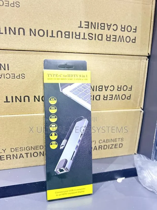 Type-c To Hdtv 8 In 1 Rj45 + Tf/Sd+Hdtv+Usb · Photo 1